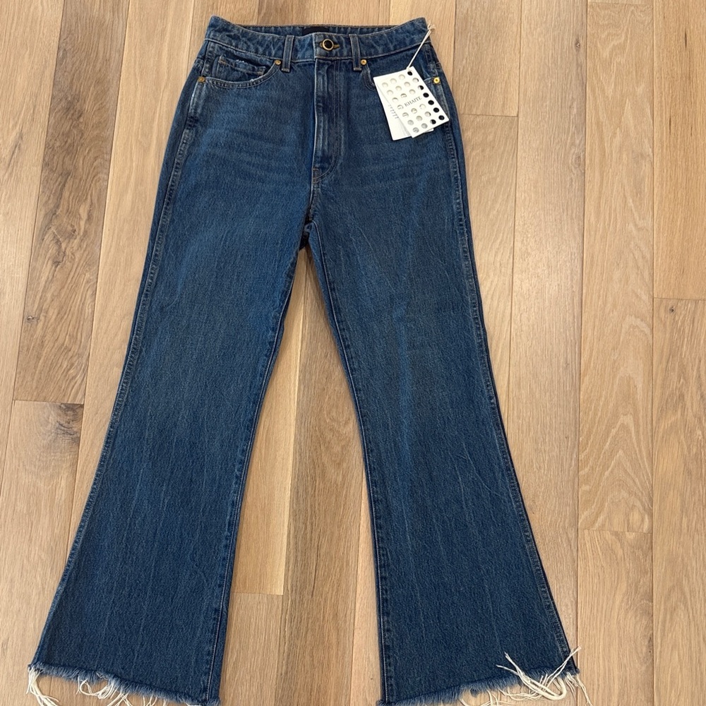NWT!! KHAITE Gabbie Crop Bell Bottom